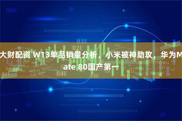 大财配资 W13单品销量分析，小米被神助攻，华为Mate 80国产第一