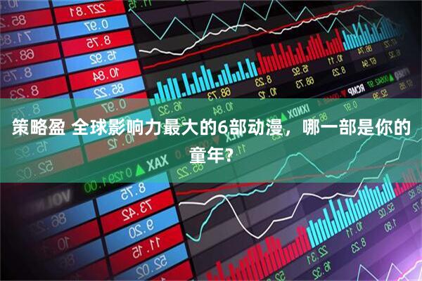 策略盈 全球影响力最大的6部动漫，哪一部是你的童年?